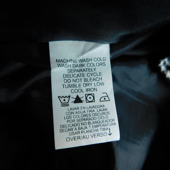 LizSport Liz Claiborne Wool Blend Black Houndstooth Wrap Skirt Sz 10 Vintage EUC - Picture 5 of 11